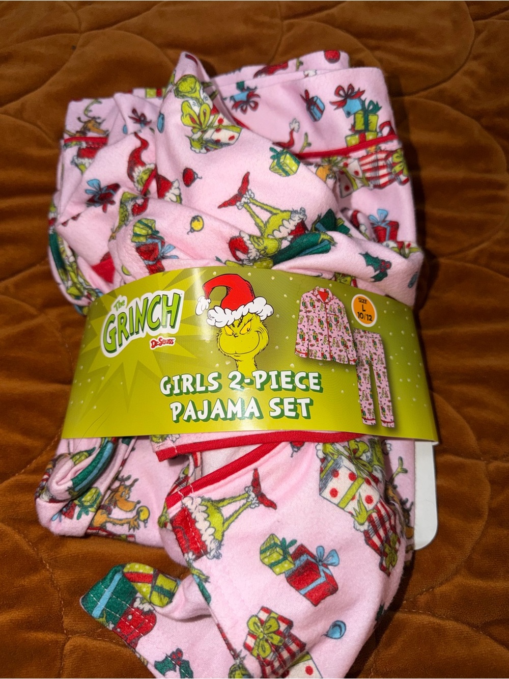 The Grinch Girls 2-Piece Pink Holiday Pajama Set